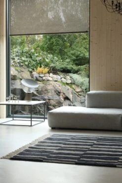 Roots Living Tapis Pilari, Bambou - laine, Carbone - marron -Décoration D'Intérieur 1 6 5 3 5Binterior5D Charcoal Brown Pilari