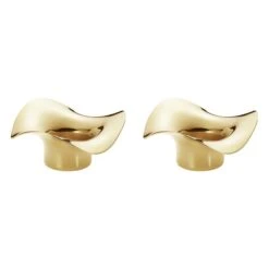Georg Jensen Bougeoir Cobra, 2 pièces, Doré