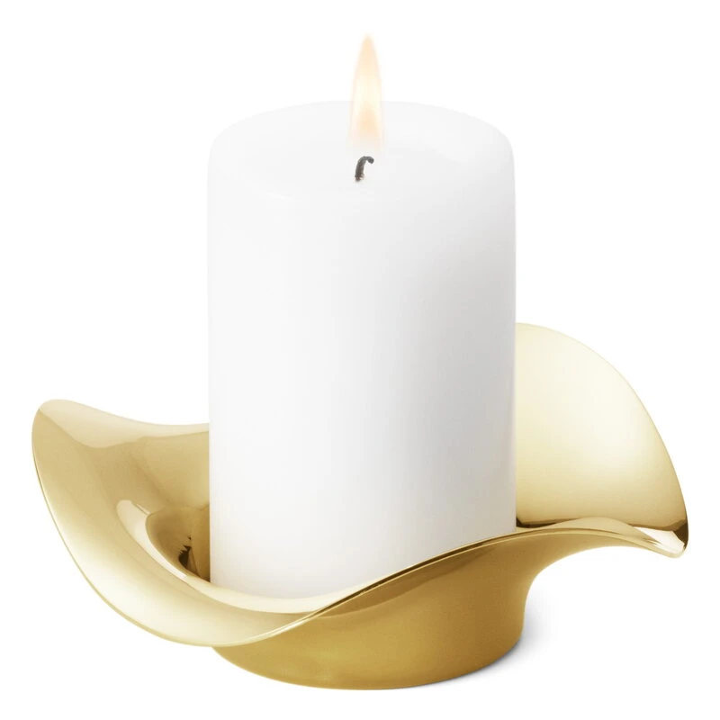 Georg Jensen Bougeoir Cobra, Doré 2 Georg Jensen Bougeoir Cobra, Doré – Image 2