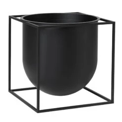 By Lassen Pot De Fleurs Kubus 23, Noir