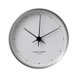 Georg Jensen Horloge Murale Henning Koppel, 10 cm, Acier Inoxydable