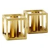 By Lassen Bougeoir Kubus Micro, Lot De 2, Plaqué Or