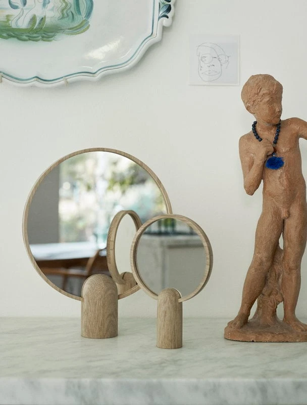 Skagerak Miroir Aino, Petit Modèle, Chêne 2 Skagerak Miroir Aino, Petit Modèle, Chêne – Image 2
