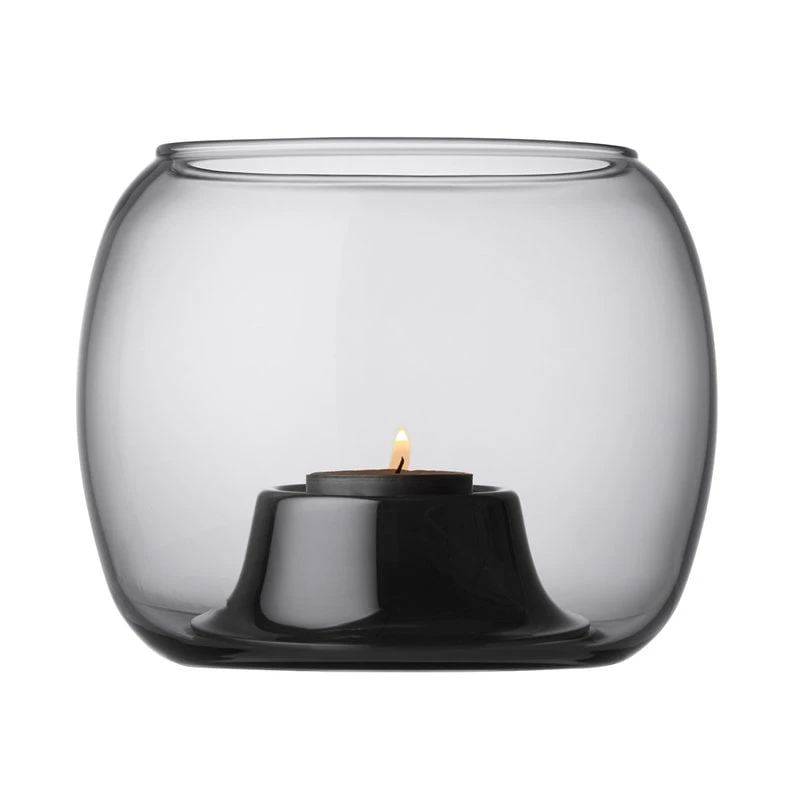 Iittala Bougeoir Bougie Chauffe-plat Kaasa, Gris 2 Iittala Bougeoir Bougie Chauffe-plat Kaasa, Gris – Image 2