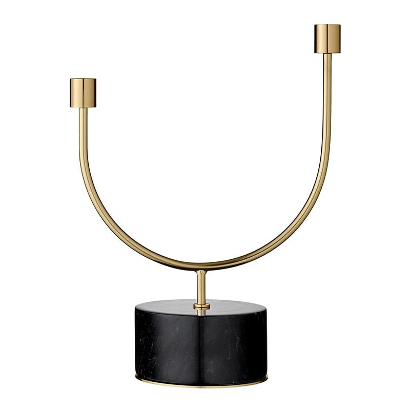 AYTM Bougeoir Grasil, Noir/doré 1 AYTM Bougeoir Grasil, Noir/doré