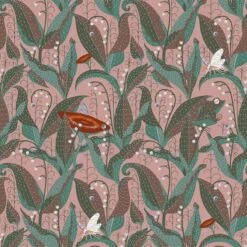 Klaus Haapaniemi & Co. Papier Peint Lily Of The Valley, Non Couché, Mauve