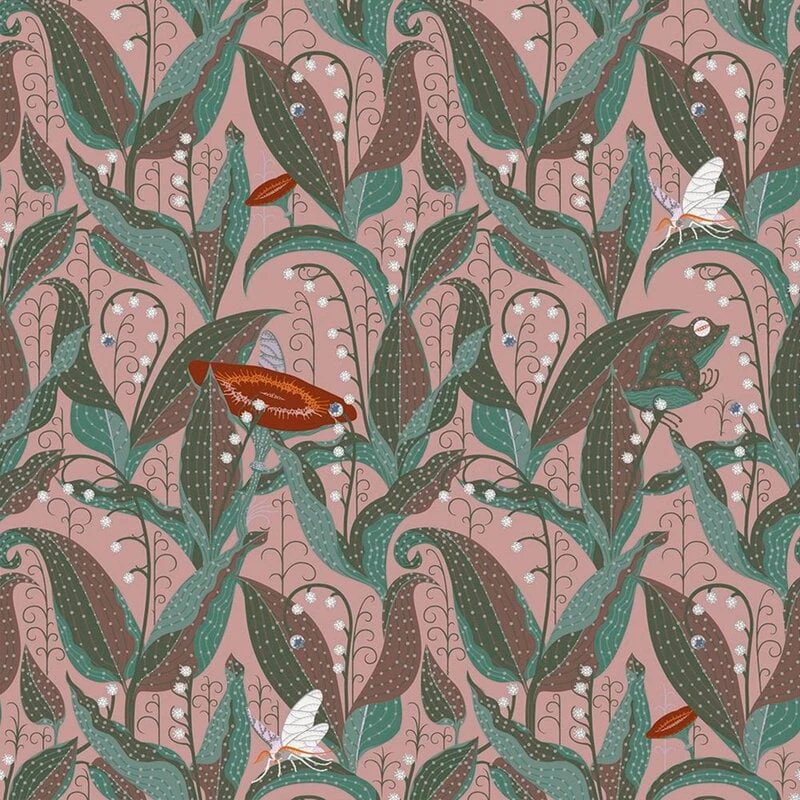 Klaus Haapaniemi & Co. Papier Peint Lily Of The Valley, Non Couché, Mauve 1 Klaus Haapaniemi & Co. Papier Peint Lily Of The Valley, Non Couché, Mauve