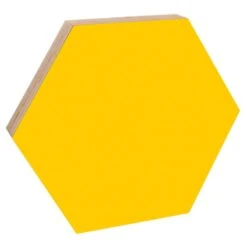 Kotonadesign Tableau Hexagone Grand Format, Jaune