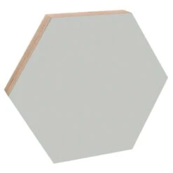 Kotonadesign Tableau Hexagone Grand Format, Gris Clair