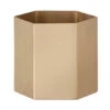 Ferm LIVING Pot Hexagon L, Laiton