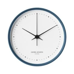 Georg Jensen Horloge Murale Henning Koppel, 22 cm, Bleu - blanc