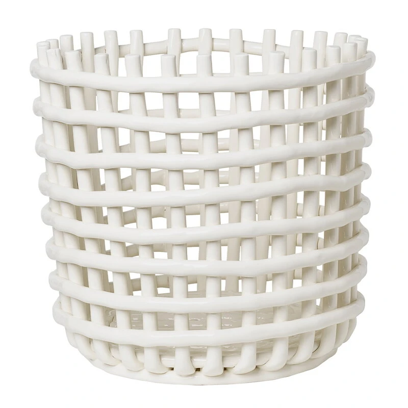 Ferm LIVING Corbeille Ceramic, XL, Blanc Cassé 1 Ferm LIVING Corbeille Ceramic, XL, Blanc Cassé