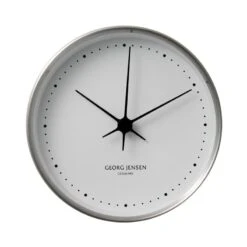 Georg Jensen Horloge Murale Henning Koppel, 22 cm, Acier Inoxydable