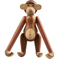 Kay Bojesen Wooden Monkey, Grand Modèle, Teck -Décoration D'Intérieur 84Rosendahl iso