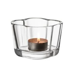 Iittala Bougeoir Pour Bougie Chauffe-plat Aalto 60 mm, Transparent