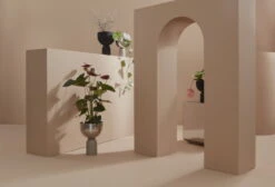 AYTM Pot De Fleurs Torus, Modèle S, Argent - taupe -Décoration D'Intérieur AYTM S1 01 095