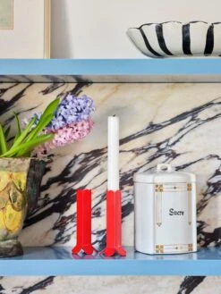 HAY Bougeoir Arcs, L, Rouge -Décoration D'Intérieur Arcs Candleholder L red 01