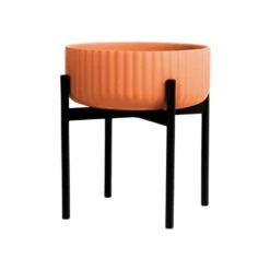 Elementa Jardinière Basse Avec Support Klorofyll, Terracotta