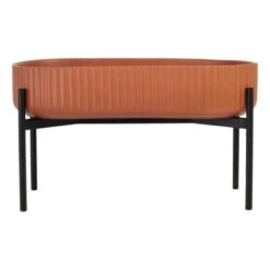 Elementa Jardinière Ovale Avec Support Klorofyll, Terracotta