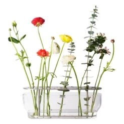 Fritz Hansen Long Vase Ikebana, Acier -Décoration D'Intérieur Fritz Hansen Accesories Ikebana Long Stainless steel Jaime Hayon flowers