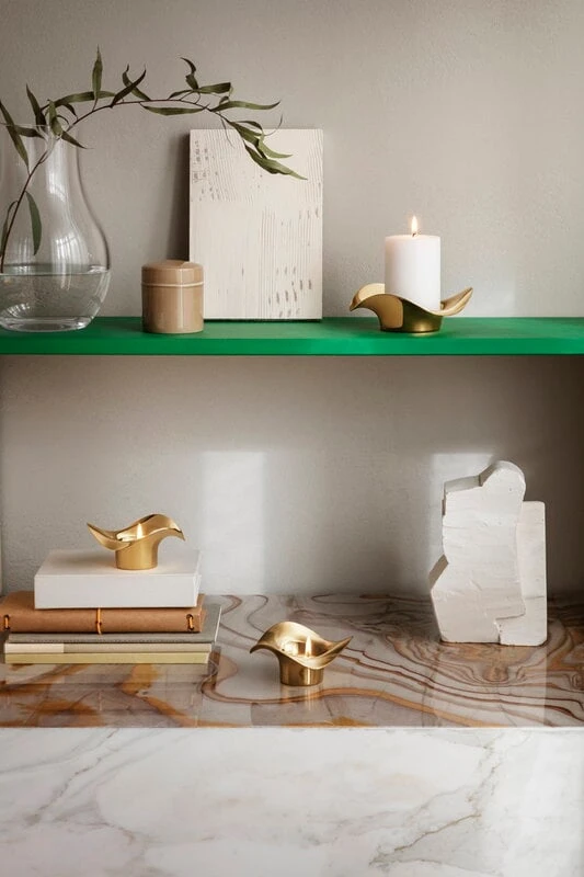 Georg Jensen Bougeoir Cobra, Doré 3 Georg Jensen Bougeoir Cobra, Doré – Image 3