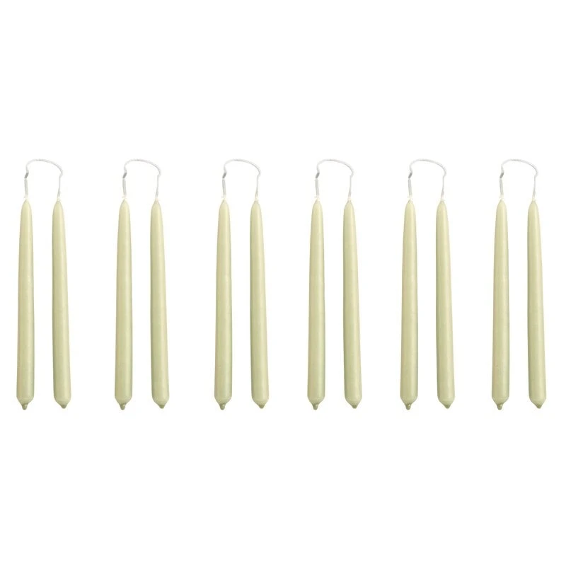 HAY Bougies Mini Conical, Lot De 12, Vert Clair 1 HAY Bougies Mini Conical, Lot De 12, Vert Clair