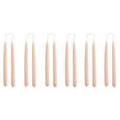 HAY Bougies Mini Conical, Lot De 12, Rose Clair
