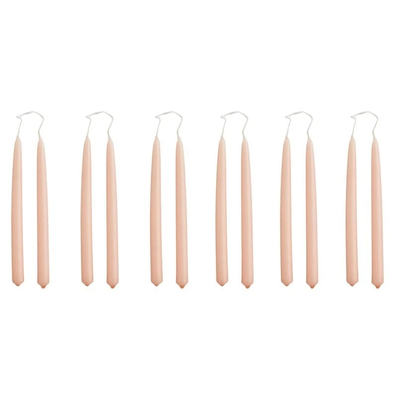 HAY Bougies Mini Conical, Lot De 12, Rose Clair 1 HAY Bougies Mini Conical, Lot De 12, Rose Clair