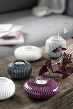 Kähler Bougeoir Pour Bougie Chauffe-plat Hammershøi 65 mm, Blanc -Décoration D'Intérieur Hammershi tealights