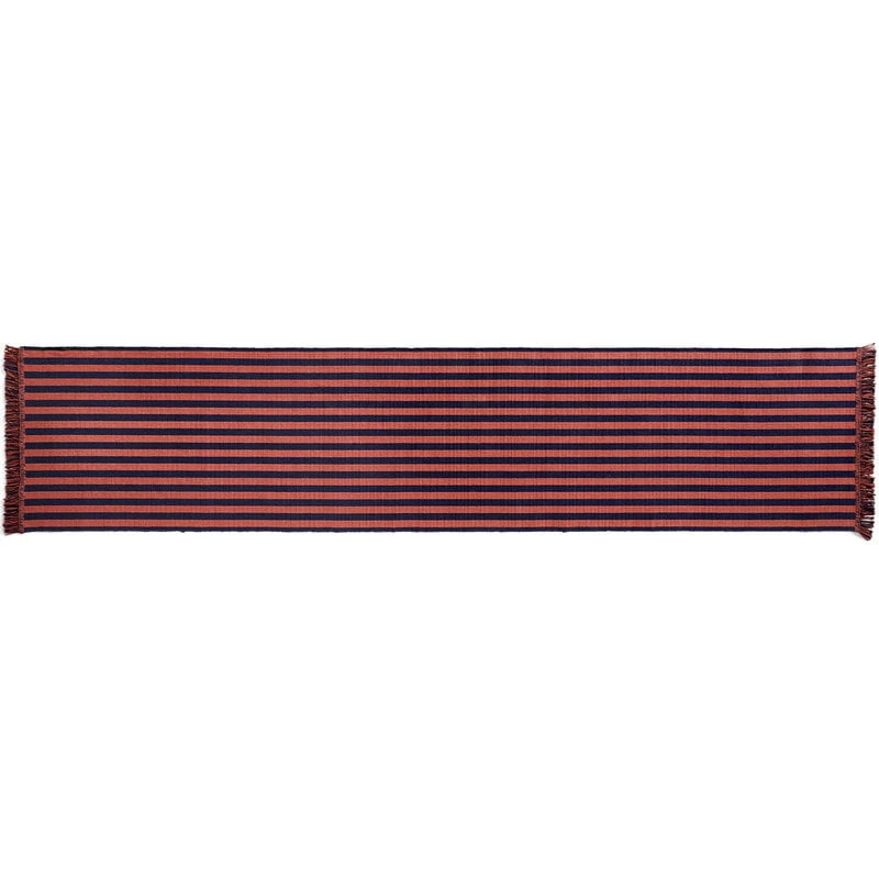 HAY Tapis Stripes And Stripes, 65 X 300 cm, Navy Cacao 1 HAY Tapis Stripes And Stripes, 65 X 300 cm, Navy Cacao
