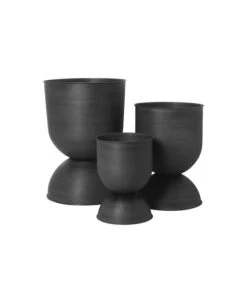 Ferm LIVING Pot Hourglass, Modèle M, Noir -Décoration D'Intérieur Hourglass pot 100129 629 2 2