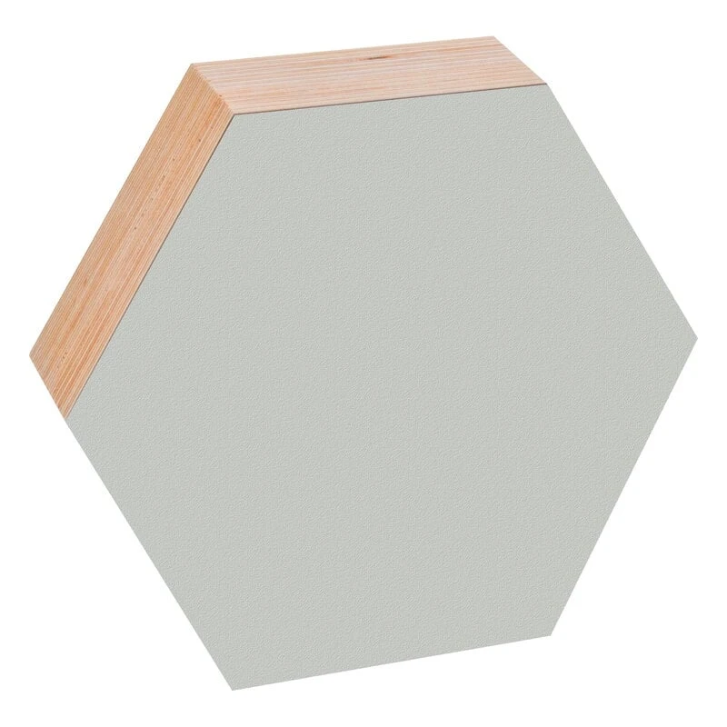 Kotonadesign Tableau Hexagonal, 26 cm, Gris Clair 1 Kotonadesign Tableau Hexagonal, 26 cm, Gris Clair