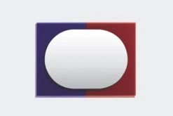 Petite Friture Miroir Wander, 67 x 90 cm, Violet - Rouge Brun -Décoration D'Intérieur M0890203 WANDER mirror 67x90 purple brown red 2