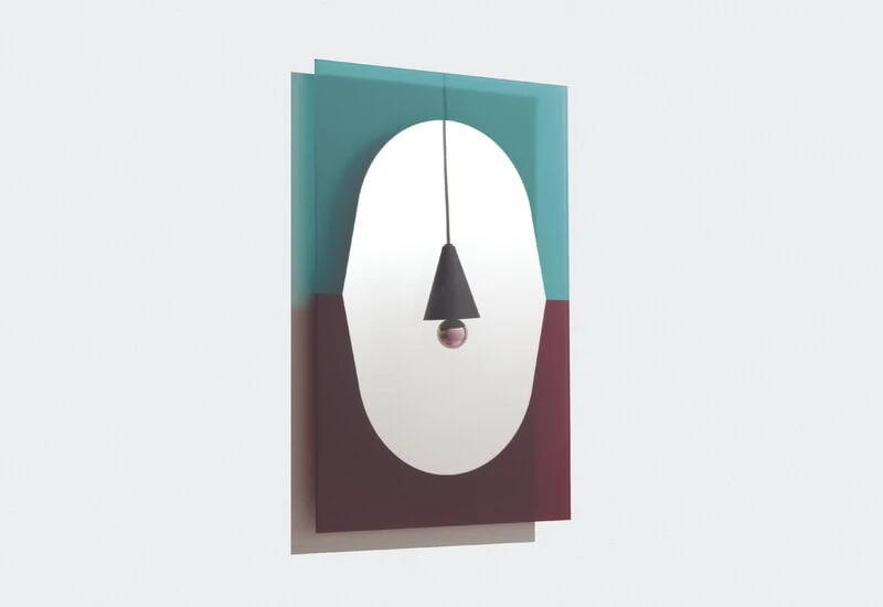 Petite Friture Miroir Wander, 40 x 55 cm, émeraude - Cerise 2 Petite Friture Miroir Wander, 40 x 55 cm, émeraude - Cerise – Image 2