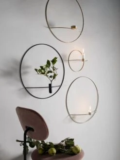 MENU Bougeoir Pour Bougie Chauffe-plat POV Circle, L, Laiton -Décoration D'Intérieur POV Afteroom Dining Chair Plus