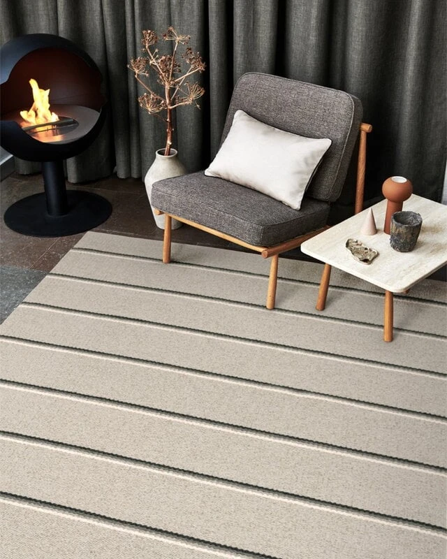 Pappelina Tapis Olle 180 x 260 cm, Gris - Lin 2 Pappelina Tapis Olle 180 x 260 cm, Gris - Lin – Image 2
