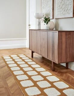 Pappelina Tapis Sten 70 x 200 cm, Ocre - vanille -Décoration D'Intérieur Pappelina sten ochre 1