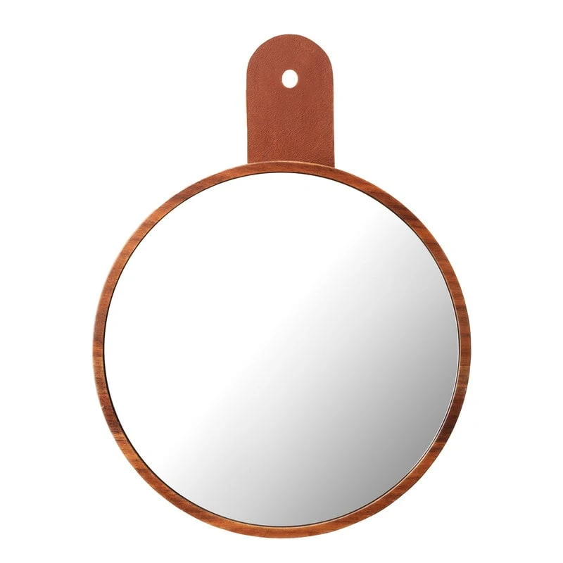 FDB Møbler Miroir Q5 Allé, Noyer - Cuir Brun 1 FDB Møbler Miroir Q5 Allé, Noyer - Cuir Brun