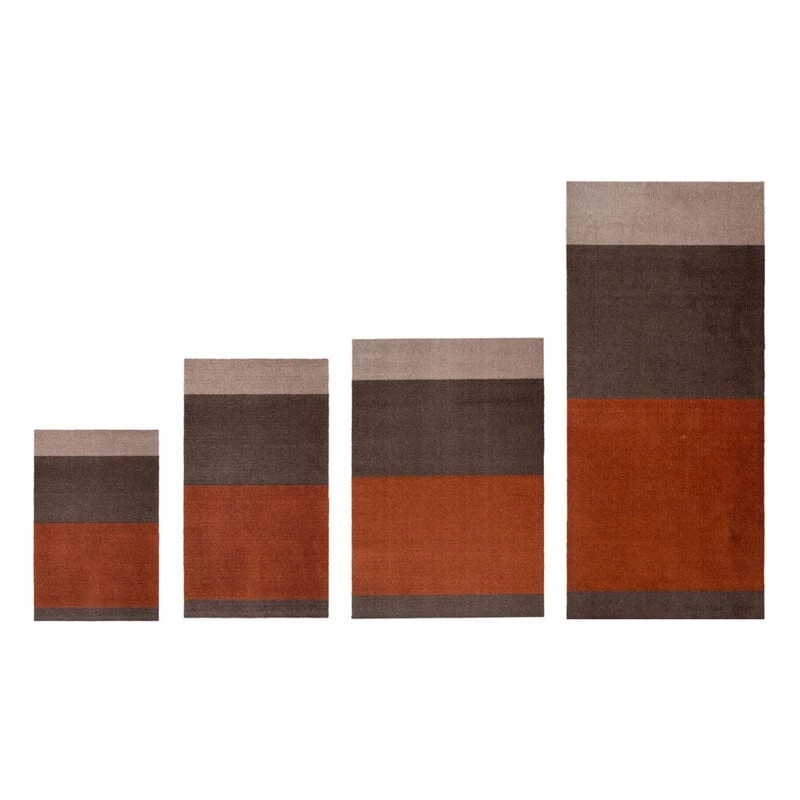 Tica Copenhagen Paillasson Stripes Horizontal, 60 x 90 cm, Marron - terracotta 2 Tica Copenhagen Paillasson Stripes Horizontal, 60 x 90 cm, Marron - terracotta – Image 2
