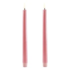 Uyuni Lighting Bougie Conique LED, 2 pièces, Dusty Rose