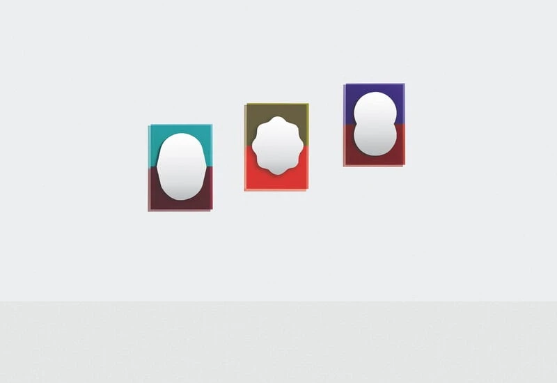 Petite Friture Miroir Wander, 40 x 55 cm, Vermillon - Kaki 2 Petite Friture Miroir Wander, 40 x 55 cm, Vermillon - Kaki – Image 2