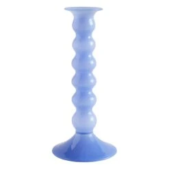 HAY Porte-bougie Wavy, Modèle L, Bleu Clair Jade