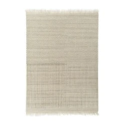 Anno Tapis En Laine Niwa 170 X 240 cm, Blanc - Gris