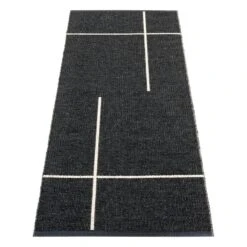 Pappelina Tapis Fred, 70 x 180 cm, Noir - vanille