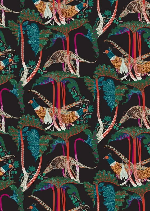 Klaus Haapaniemi & Co. Papier Peint Pheasants, Couché Mat 3 Klaus Haapaniemi & Co. Papier Peint Pheasants, Couché Mat – Image 3