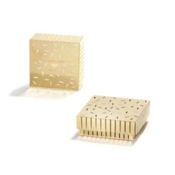 Fundamental Berlin Boîte Brass Box, Stop -Décoration D'Intérieur square with lid