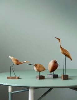 Warm Nordic Beak Bird, Low Heron, Chêne -Décoration D'Intérieur warmnordic beakbirds affinity